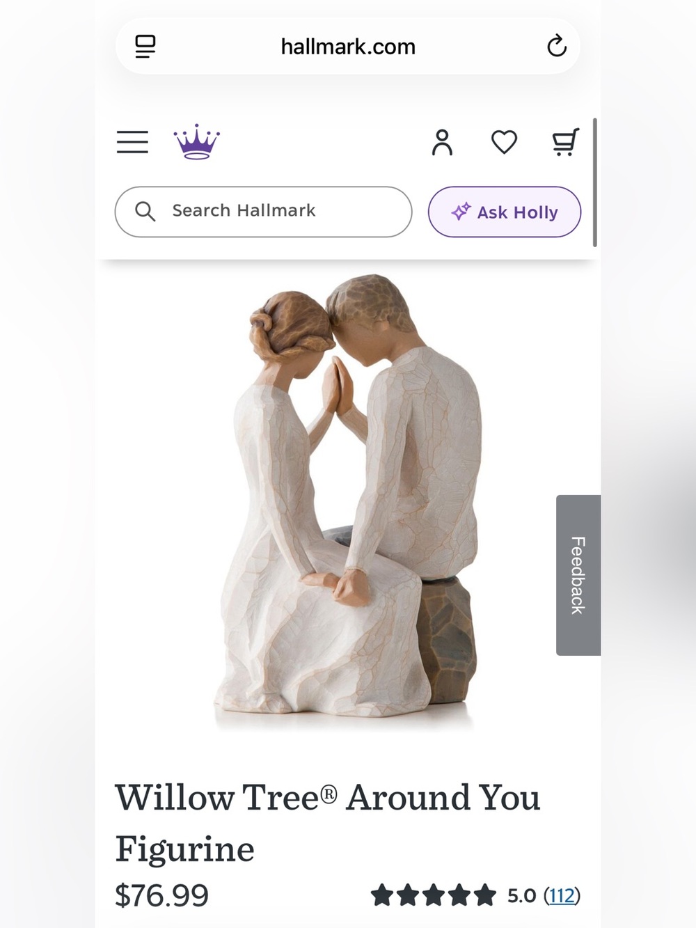 Willow Tree “Around You” Couple Figurine